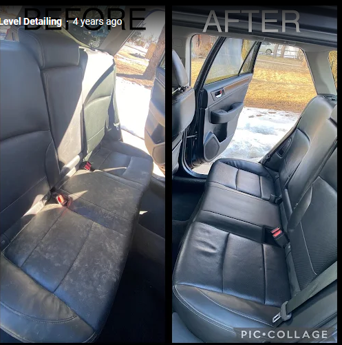 Before and after seat deep cleaning