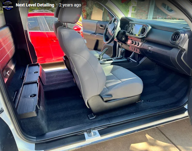 Tacoma interior detail – clean seats and console